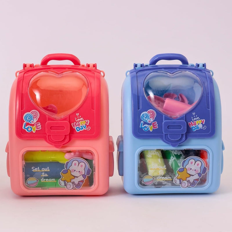Mini Trolley Bag Case with Colorful Clay and Molds