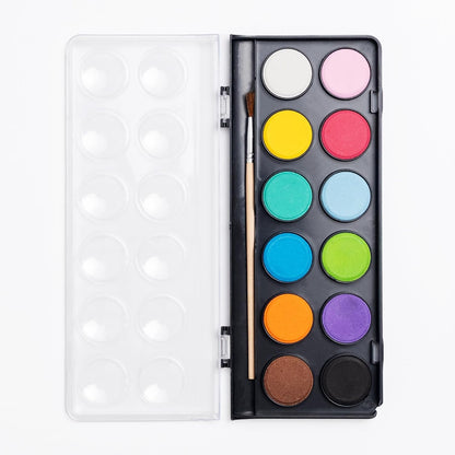 Water Color Set with Brush- 12 Color