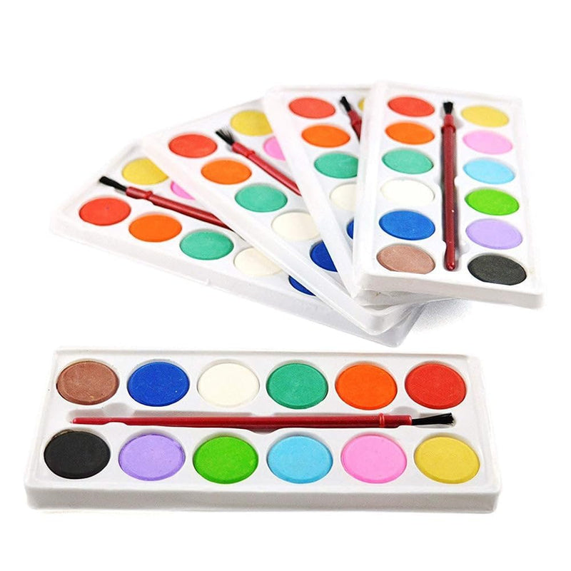 Water Color Set with Brush- 12 Color