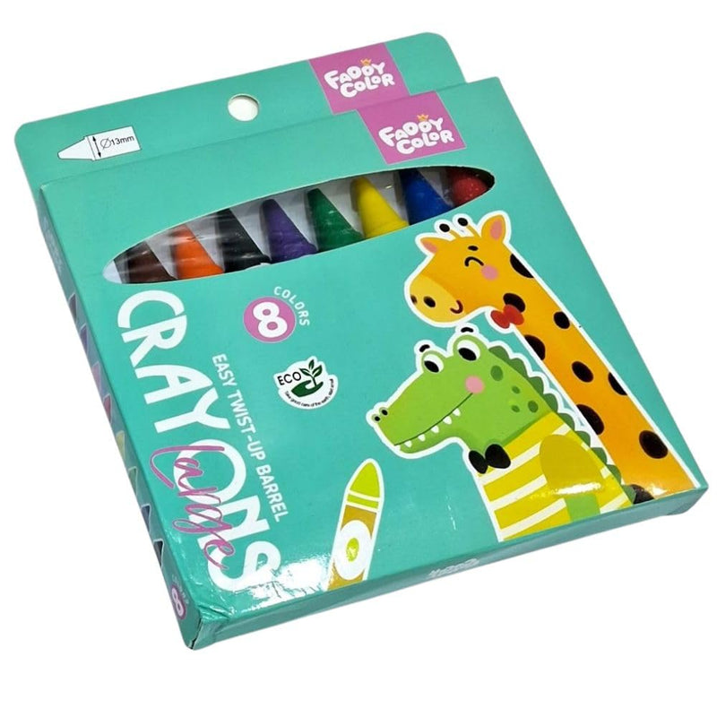 8 Colour Washable Non-Toxic Crayons