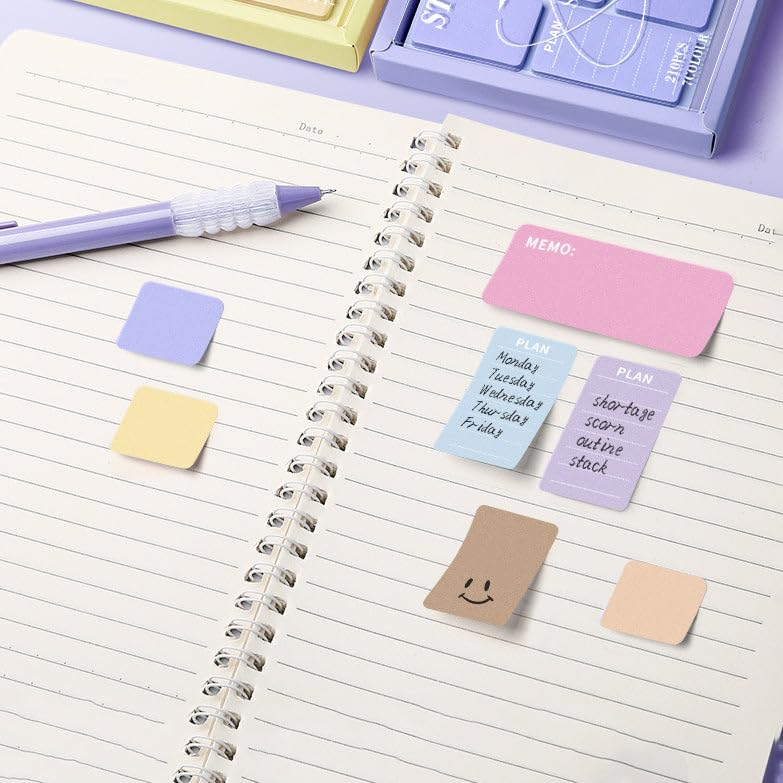 Sticky Notes Set (210 Sheets, 4 Sizes)