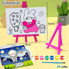 Pre-Printed Painting Kit with Water Color & Brush