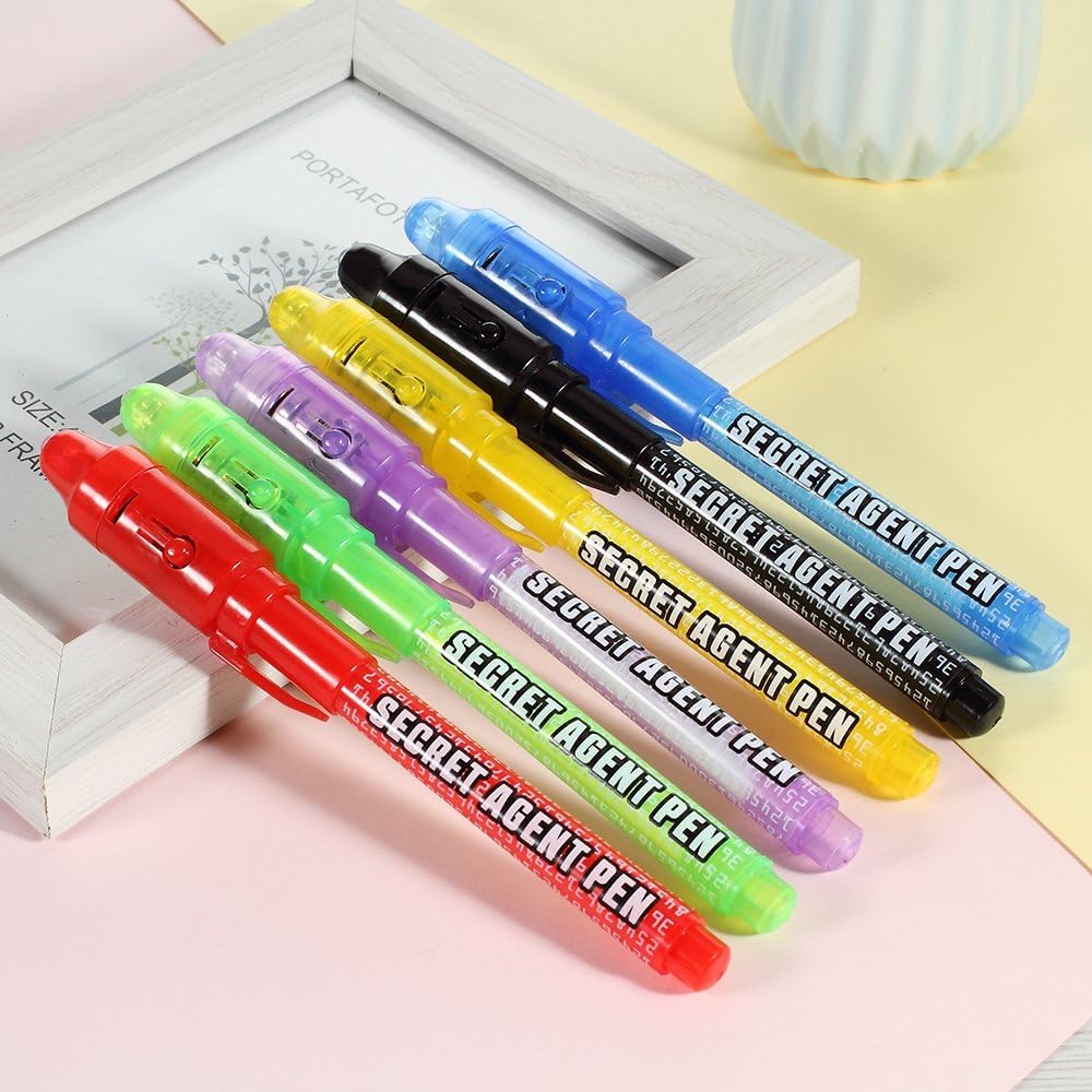 Invisible Ink Spy Pens- Set of 6