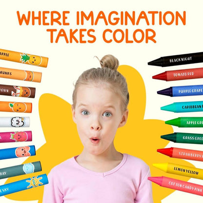 8 Colour Washable Non-Toxic Crayons