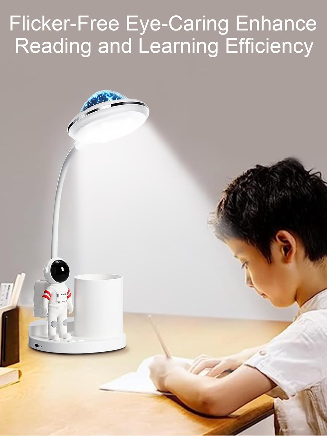 Astronaut Desk Lamp with Pen Holder