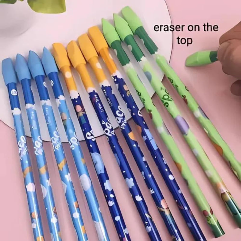 Rocket Eraser Top Pencils – Pack of 12
