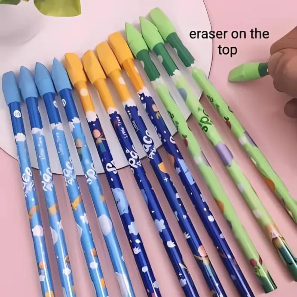 Rocket Eraser Top Pencils – Pack of 12
