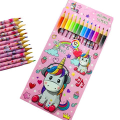 Unicorn Colour Pencil Box (12-Pack)