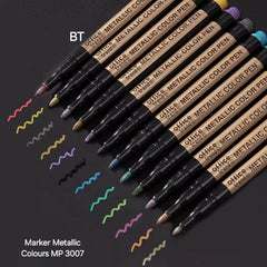 10-Piece Metallic Art Marker Set