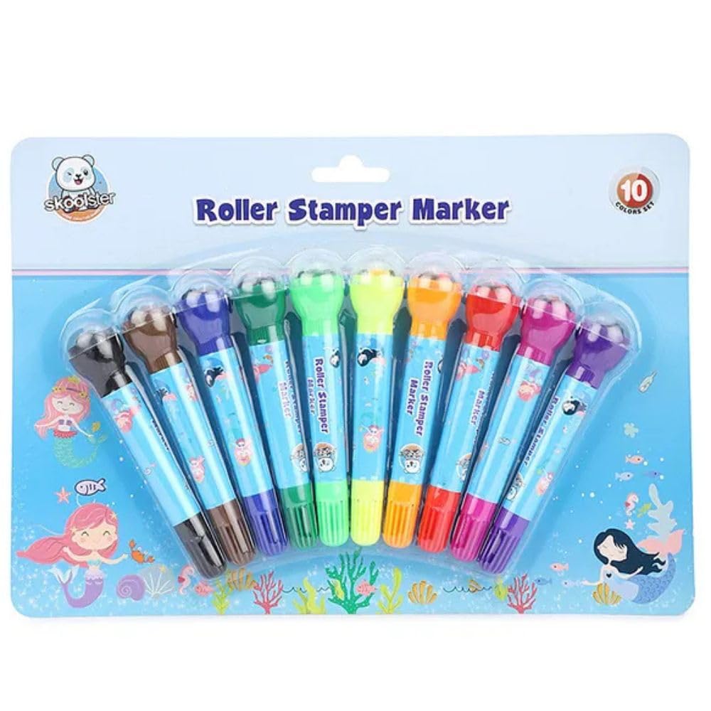 2-in-1 Roller Stamp Marker Pen