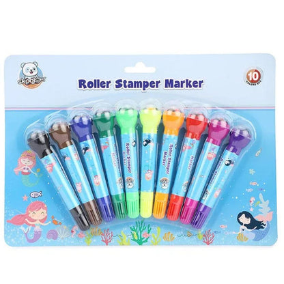 2-in-1 Roller Stamp Marker Pen