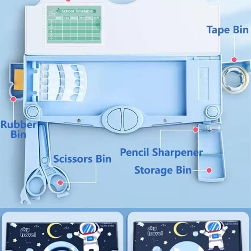 Jumbo Size Multi-Functional Astronaut Theme Pencil Box
