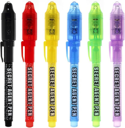 Invisible Ink Spy Pens- Set of 6