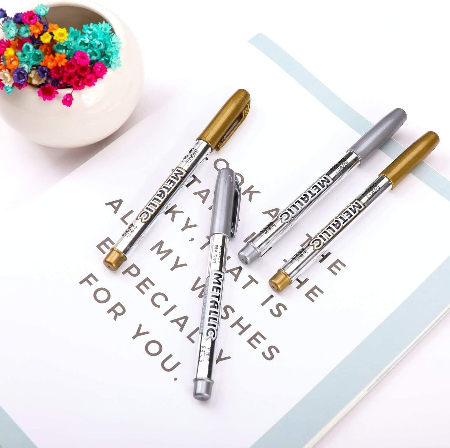 Metallic Marker Pens Set