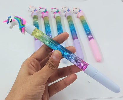 Unicorn Glitter Gel Pens Set (Blue)