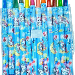Cartoon Twistable Crayons – 12 Colors