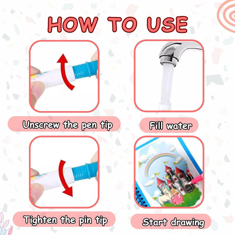 Mess-Free Water Colouring Book (Pack of 3)