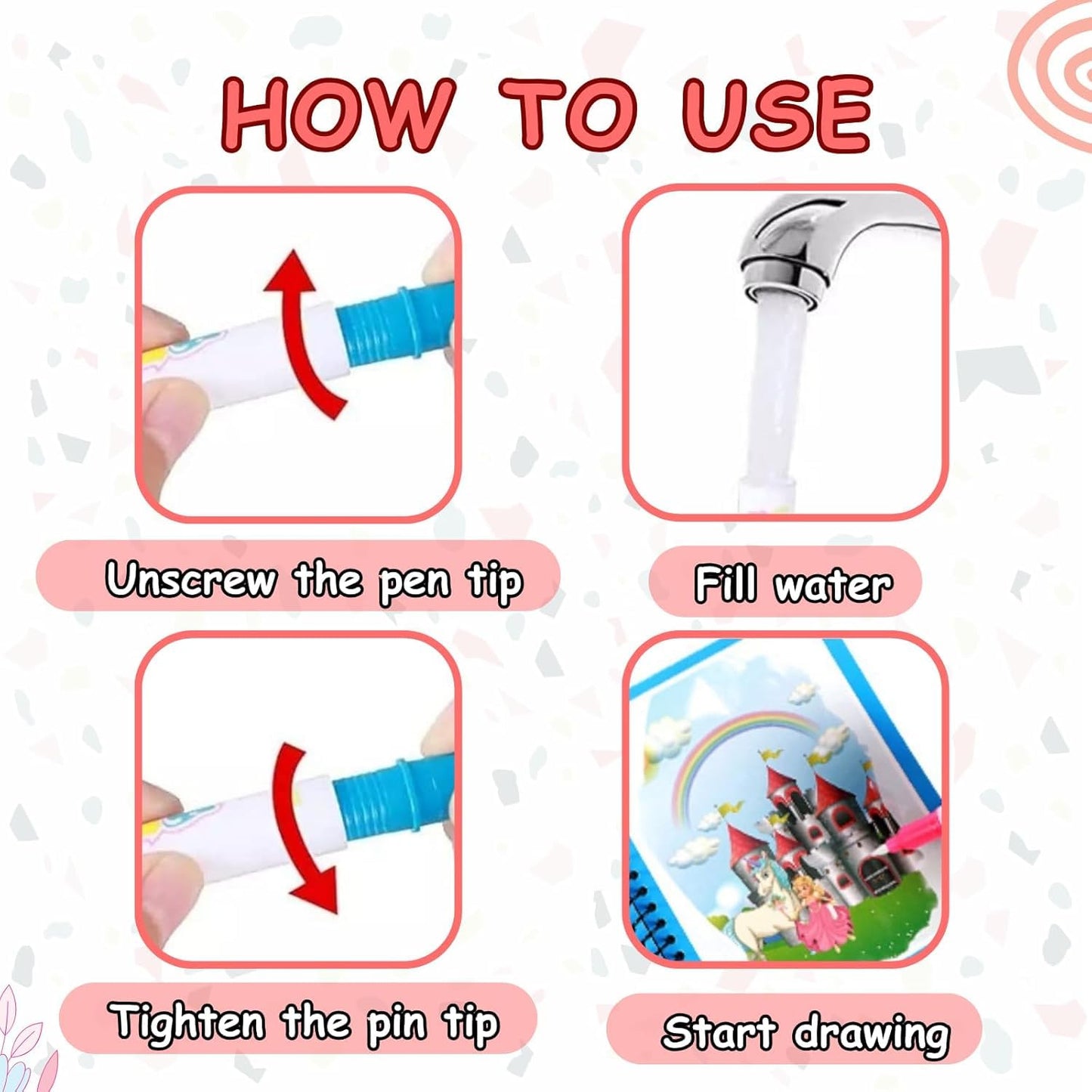 Mess-Free Water Colouring Book (Pack of 3)