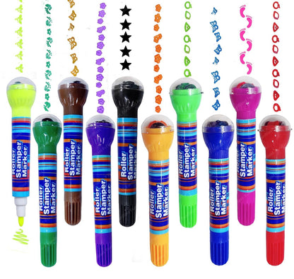 Roller Stamp Pen Set for Kids- Pack of 6