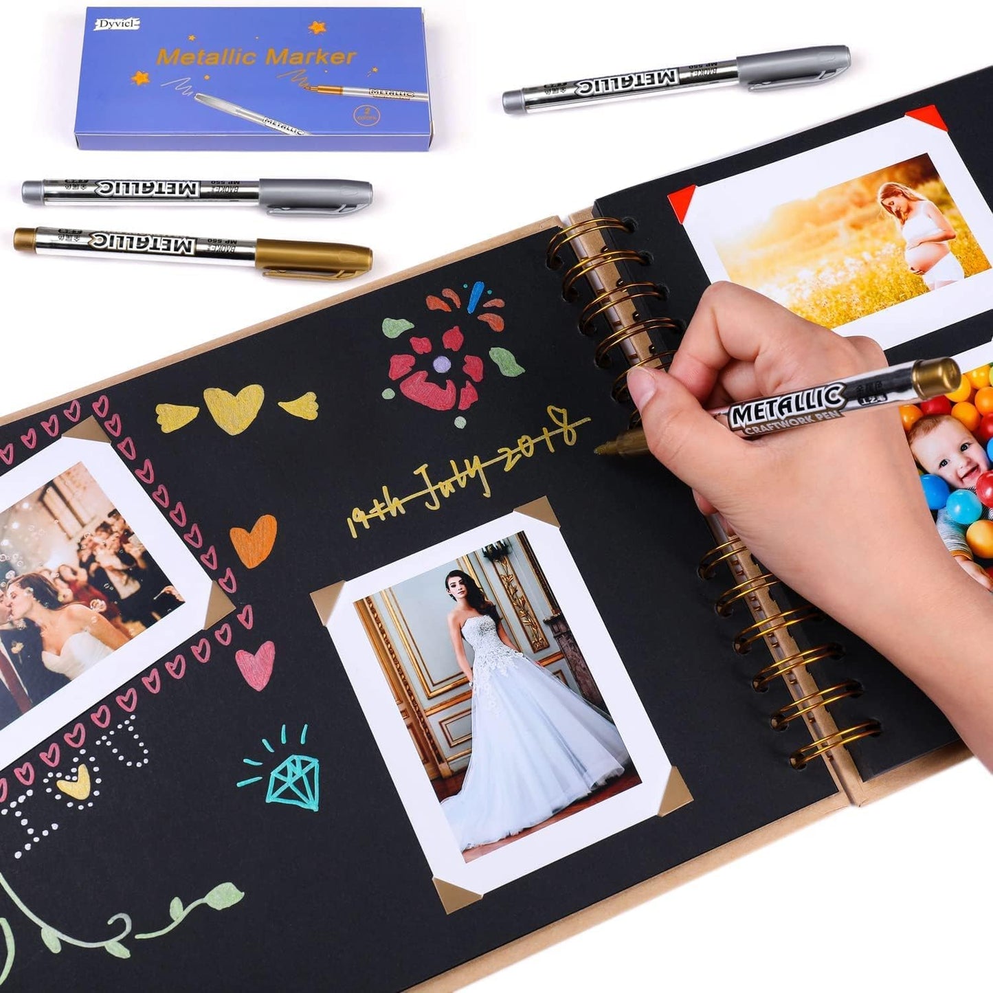 Metallic Marker Pens Set