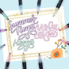 Double Line Outline Glitter Pens Set of 12