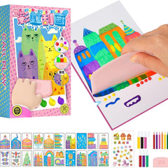 DIY Rainbow Scratch Art Postcard Set (20-Piece)