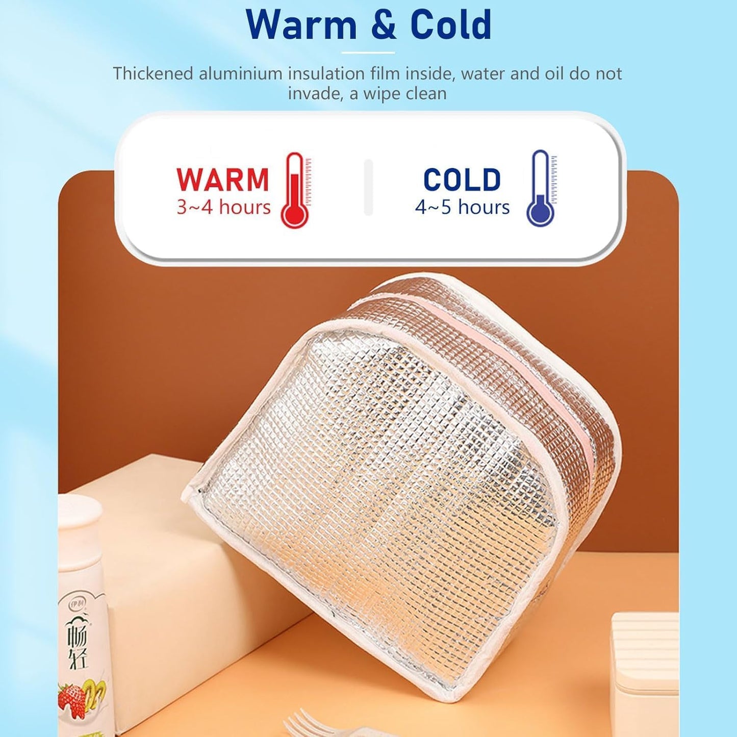 Cute Foldable Insulated Lunch Bag