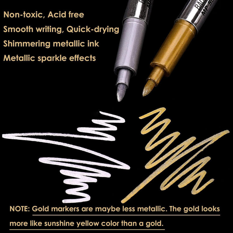 Metallic Marker Pens Set