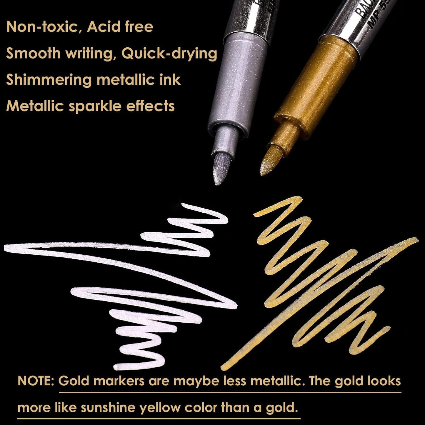 Metallic Marker Pens Set