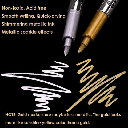 Metallic Marker Pens Set
