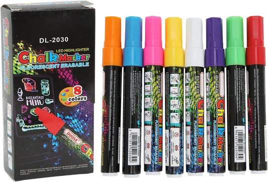 Liquid Chalk Markers Kit – 8 Vibrant Colors