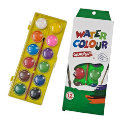 Water Color Set with Brush- 12 Color