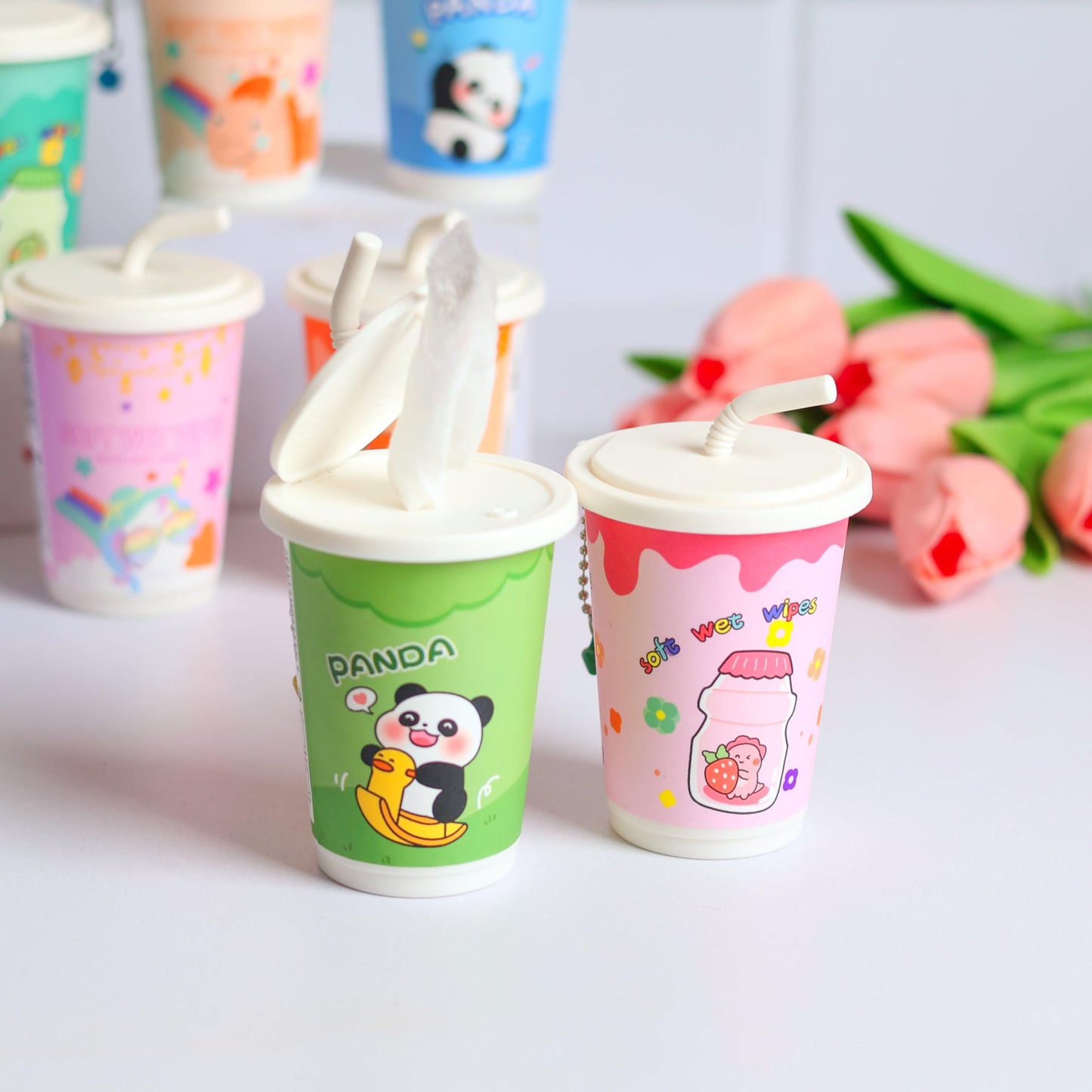 Cartoon Smoothie Cup Wet Wipes