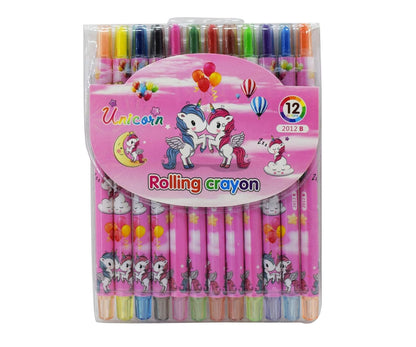 Cartoon Twistable Crayons – 12 Colors
