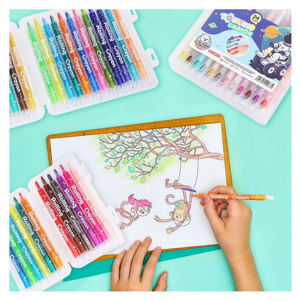 Non-Toxic Smooth Coloring Crayons for Kids - 12 Color