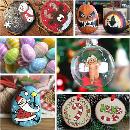 Premium 24 Colors Acrylic Paint Marker Pen Set