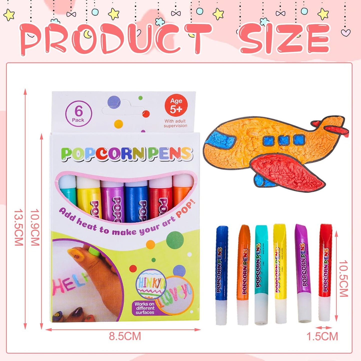 Popcorn Puffy Pen Set