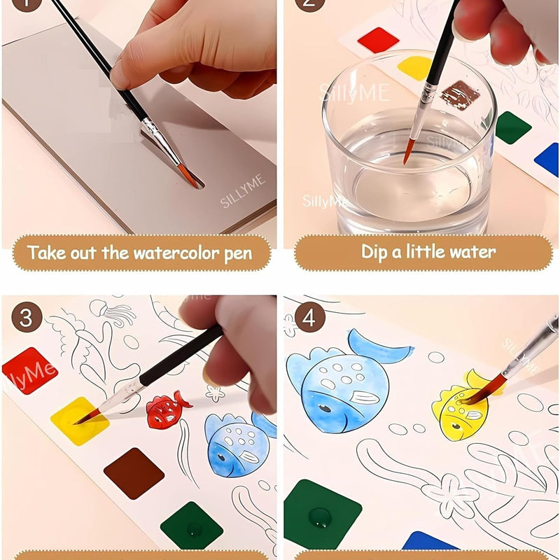 Unicorn Magic Drawing Doodle Book (12 Pages)