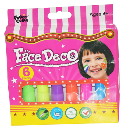 Face Deco 6-Color Painting Sticks Set