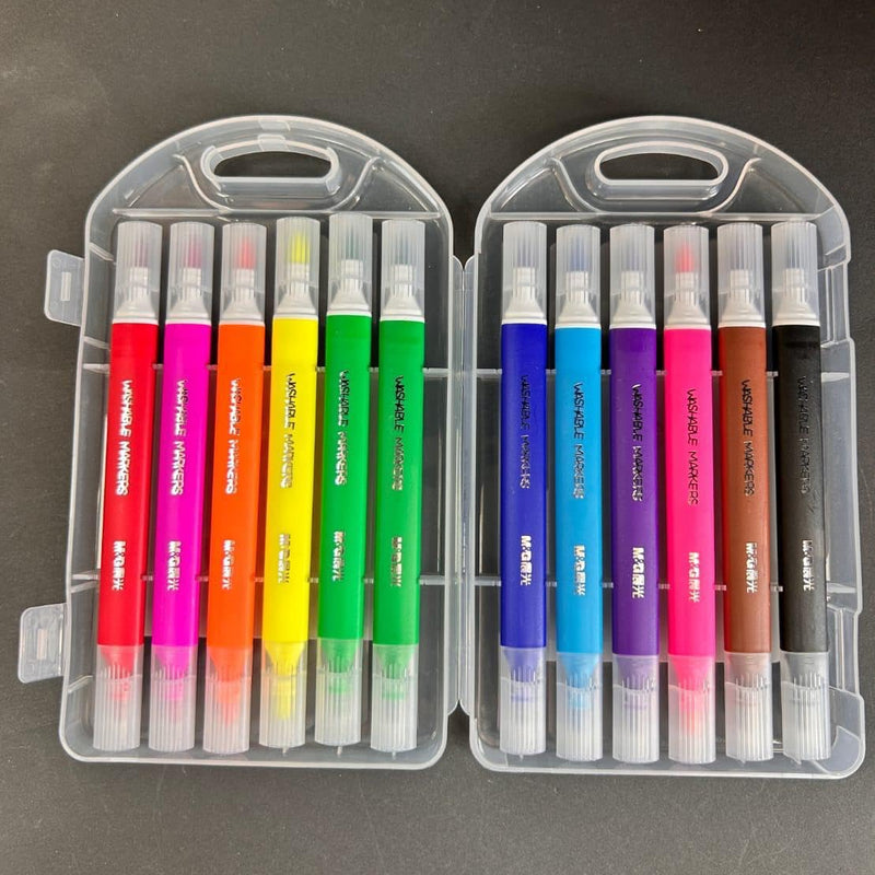 Double-Tip Art Markers- 12 Colours