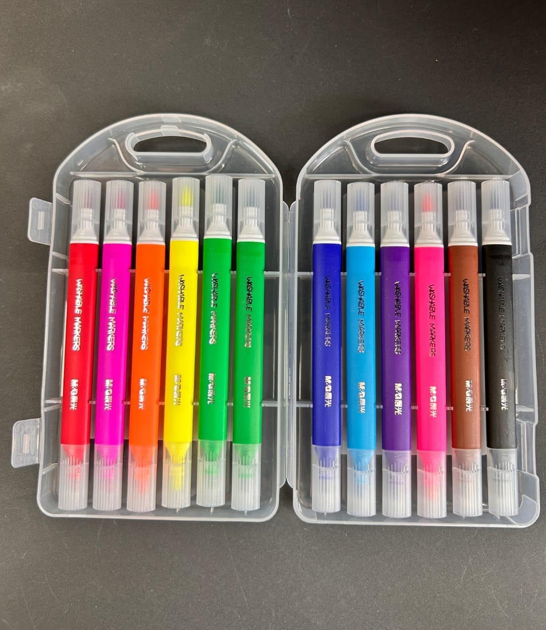 Double-Tip Art Markers- 12 Colours