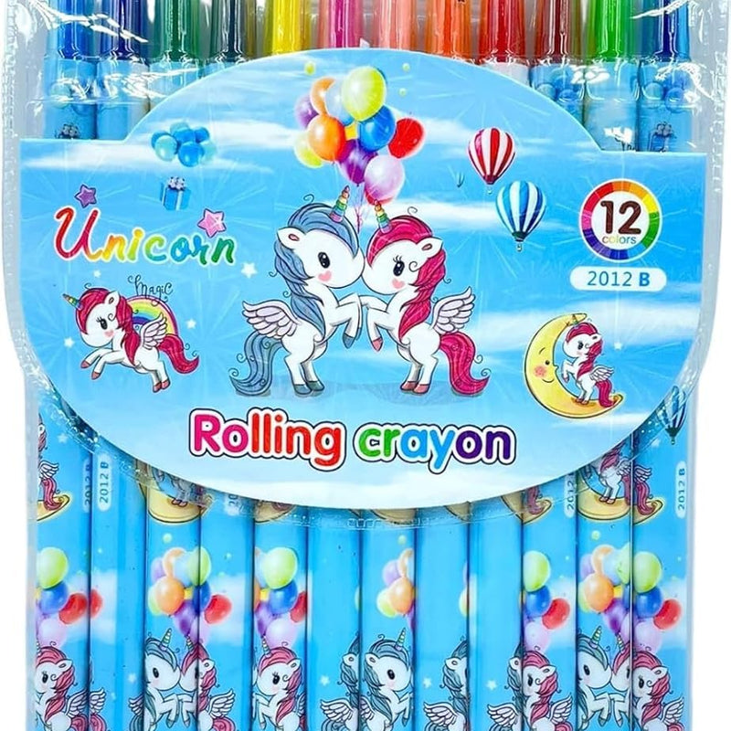 Cartoon Twistable Crayons – 12 Colors