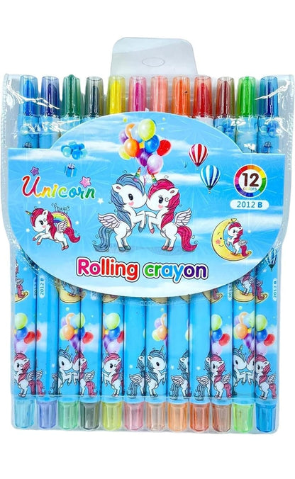 Cartoon Twistable Crayons – 12 Colors