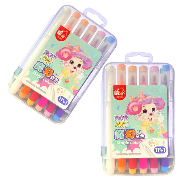 Magic Colour-Changing Markers – 12 Pack