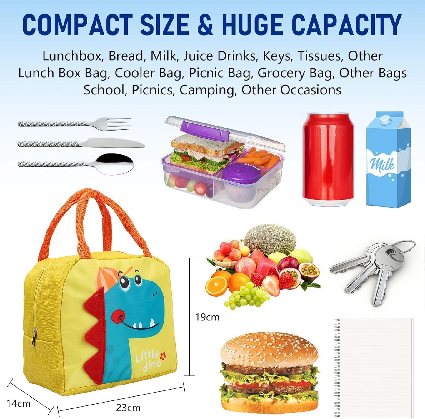 Cute Foldable Insulated Lunch Bag