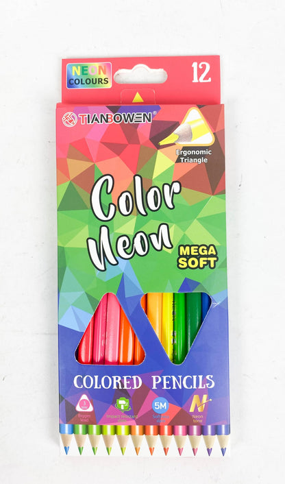 Neon Colour Pencils (12-Pack)