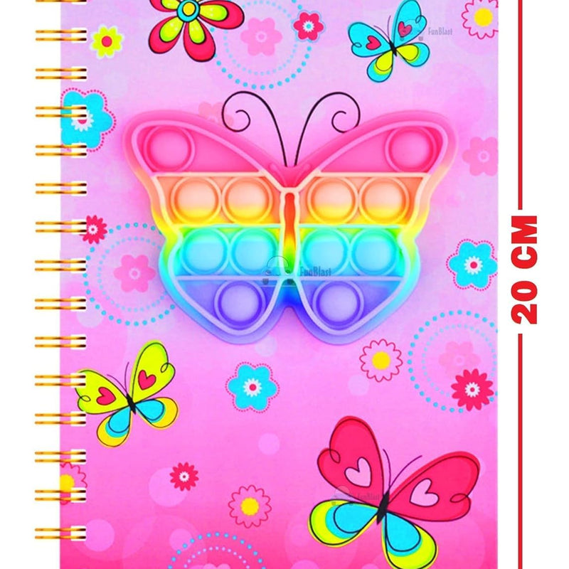 Trendy Hardcover Diary with Fun 3D Puppet/Butterfly Cover