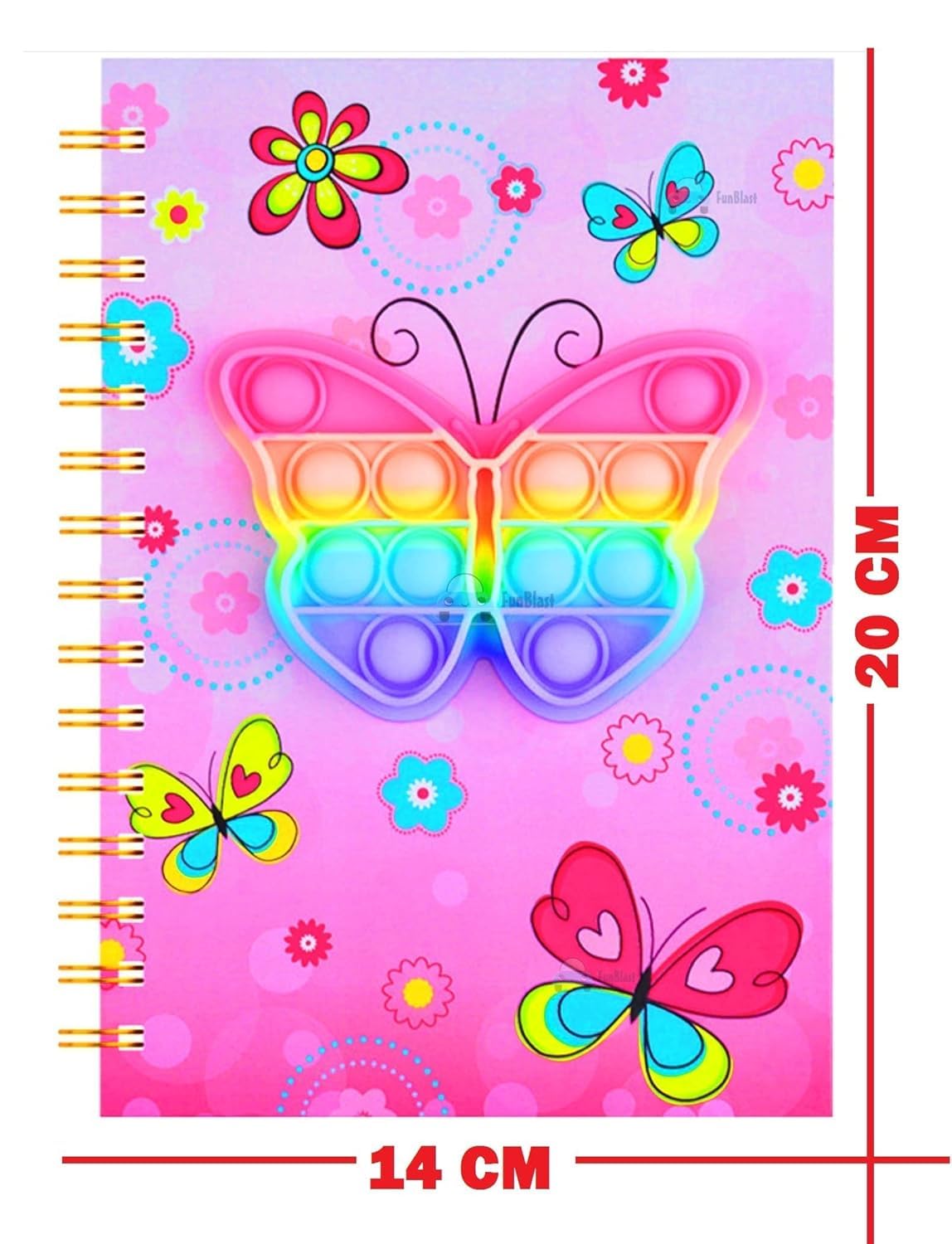 Trendy Hardcover Diary with Fun 3D Puppet/Butterfly Cover