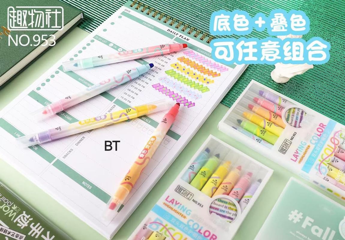 Pastel Highlighter Pen Set (6-Pack)