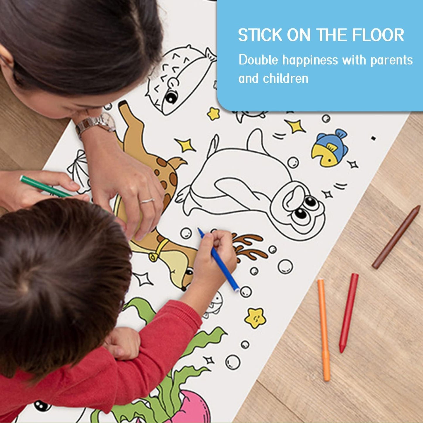 Colouring Paper Roll (Re-Stick)